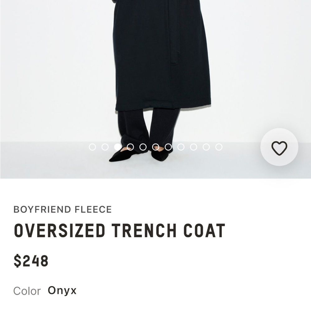 SKIMS Onyx Oversized Trench Coat